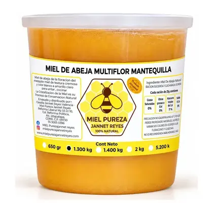 Miel Mantequilla Clásica 1.3 kg · envase de plástico