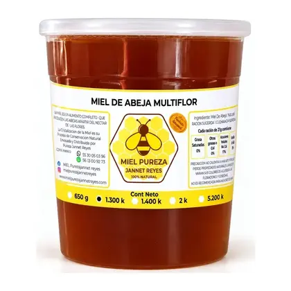 Miel Multiflor de Yucatán Clásica 1.3 kg · envase de plástico