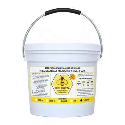 Miel Multiflor y Mezquite Cubeta 5.2 kg